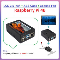 Raspberry Pi 4 LCD 3.5 Inch Touch Display with ABS Case & Cooling Fan Kit